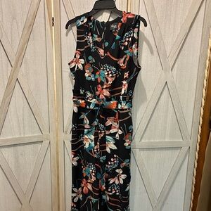 Beige by eci Black Floral Jumpsuit